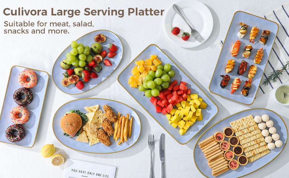 1-oval large serving plate