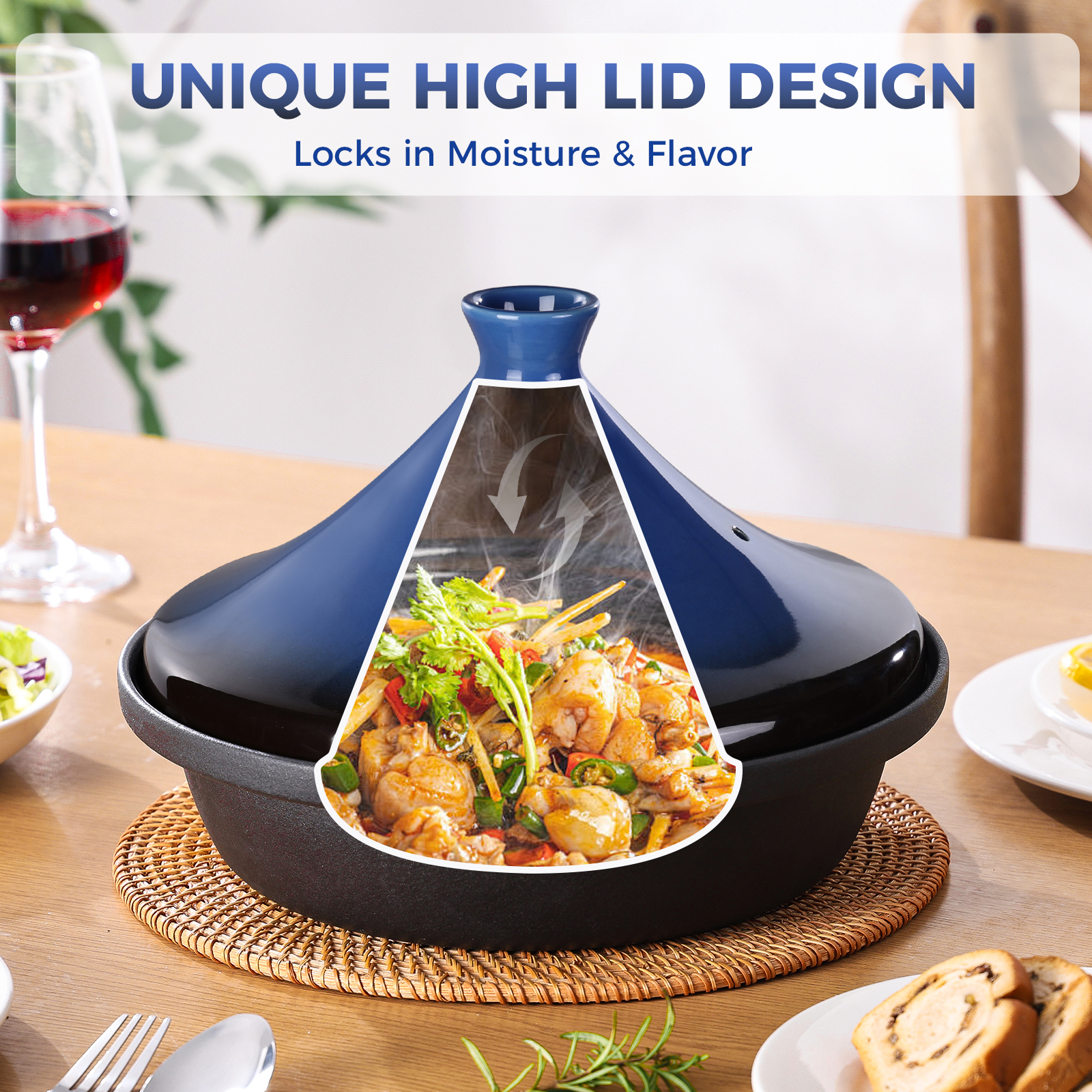 2-tagine pot moroccan for cooking