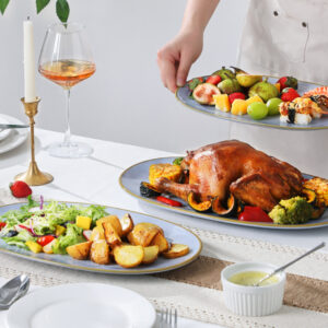 4-oval ceramic plate