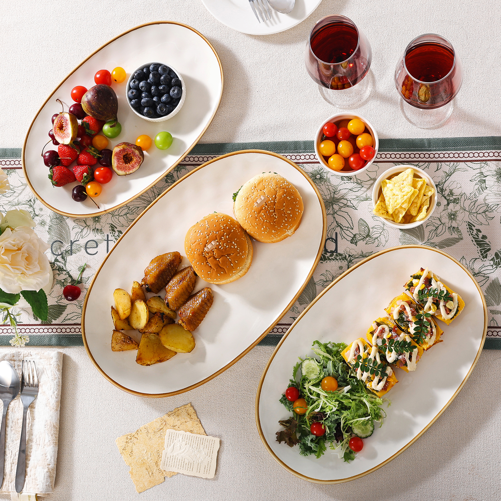 6-oval ceramic serving dish